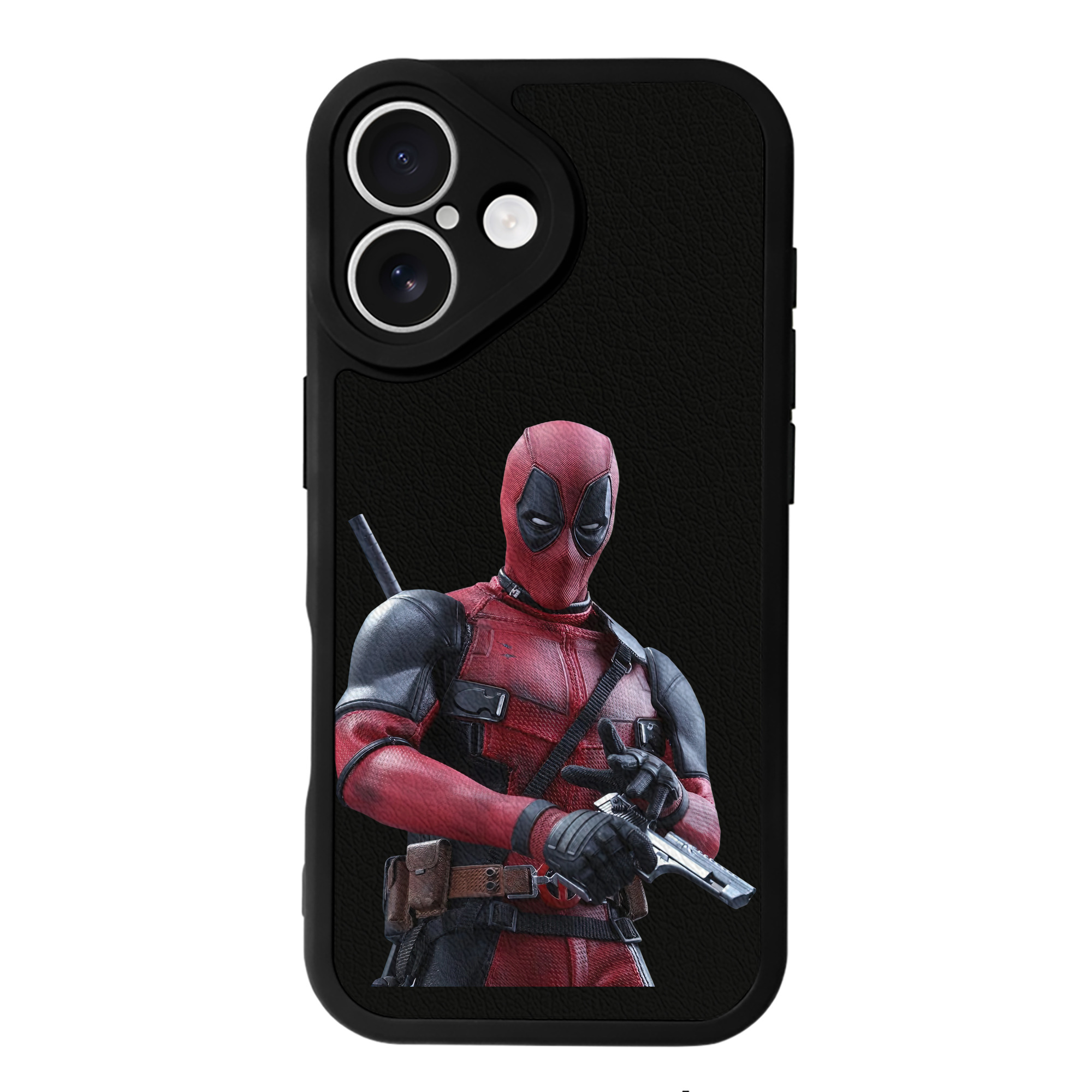 （画像用） Deadpool デッドプール 【iPhone 16シリーズ対応】シリコンスマホケース（レザー調） 材質：シリコン